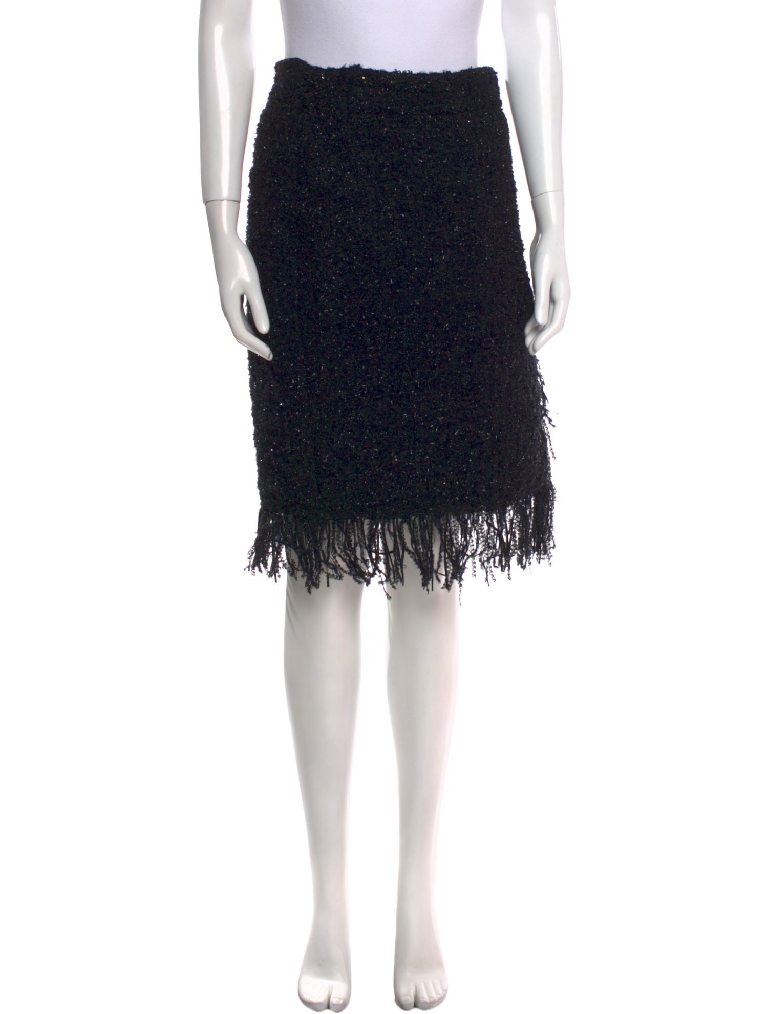 Balmain Lace Pattern Knee-Length Skirt