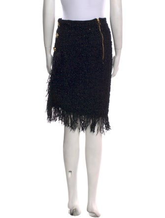 Balmain Lace Pattern Knee-Length Skirt