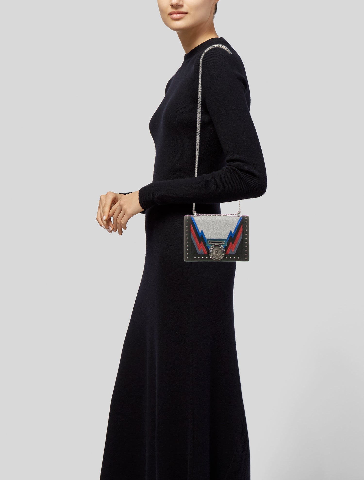Balmain Glitter Shoulder Bag