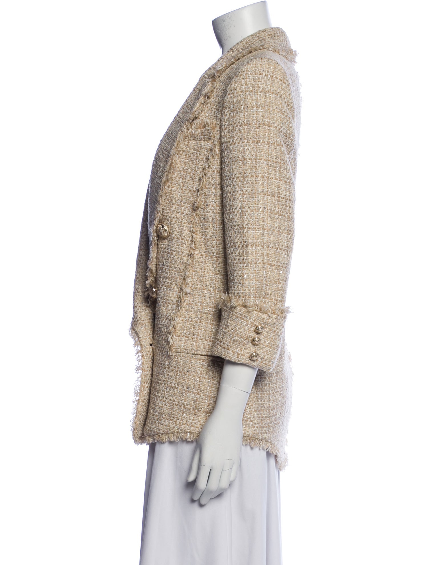 Balmain Tweed Pattern Blazer