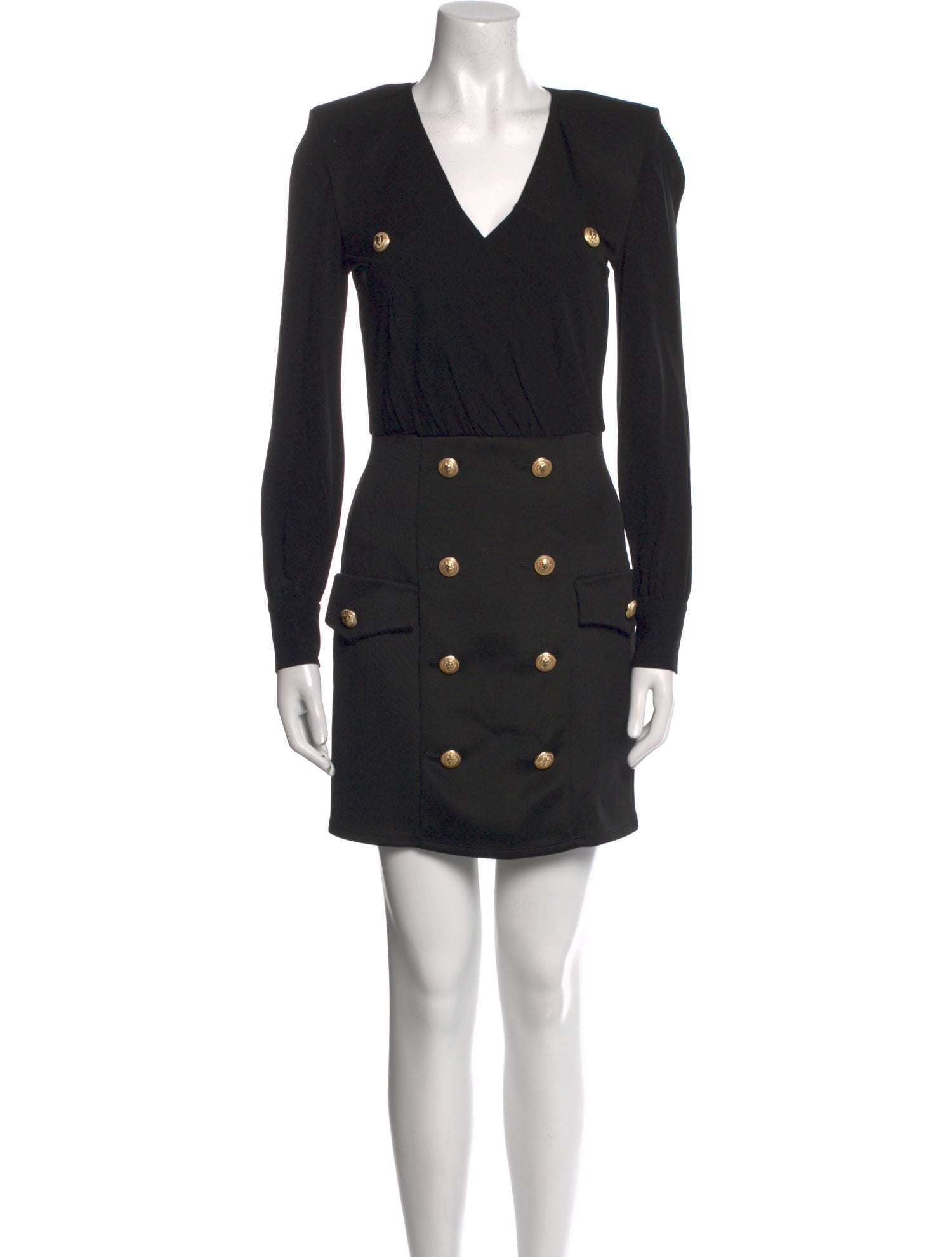 Balmain V-Neck Mini Dress