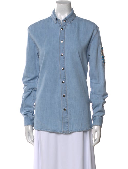 Balmain Long Sleeve Button-Up Top