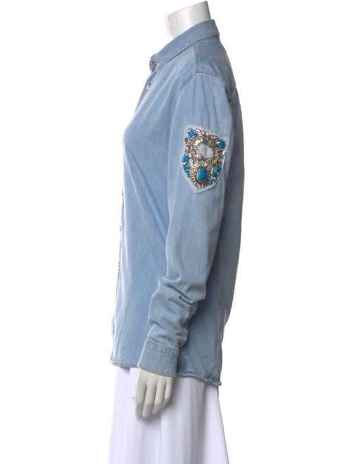 Balmain Long Sleeve Button-Up Top