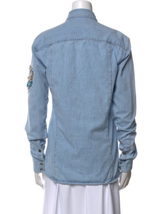 Balmain Long Sleeve Button-Up Top