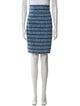 Balmain Striped Knee-Length Skirt