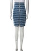 Balmain Striped Knee-Length Skirt