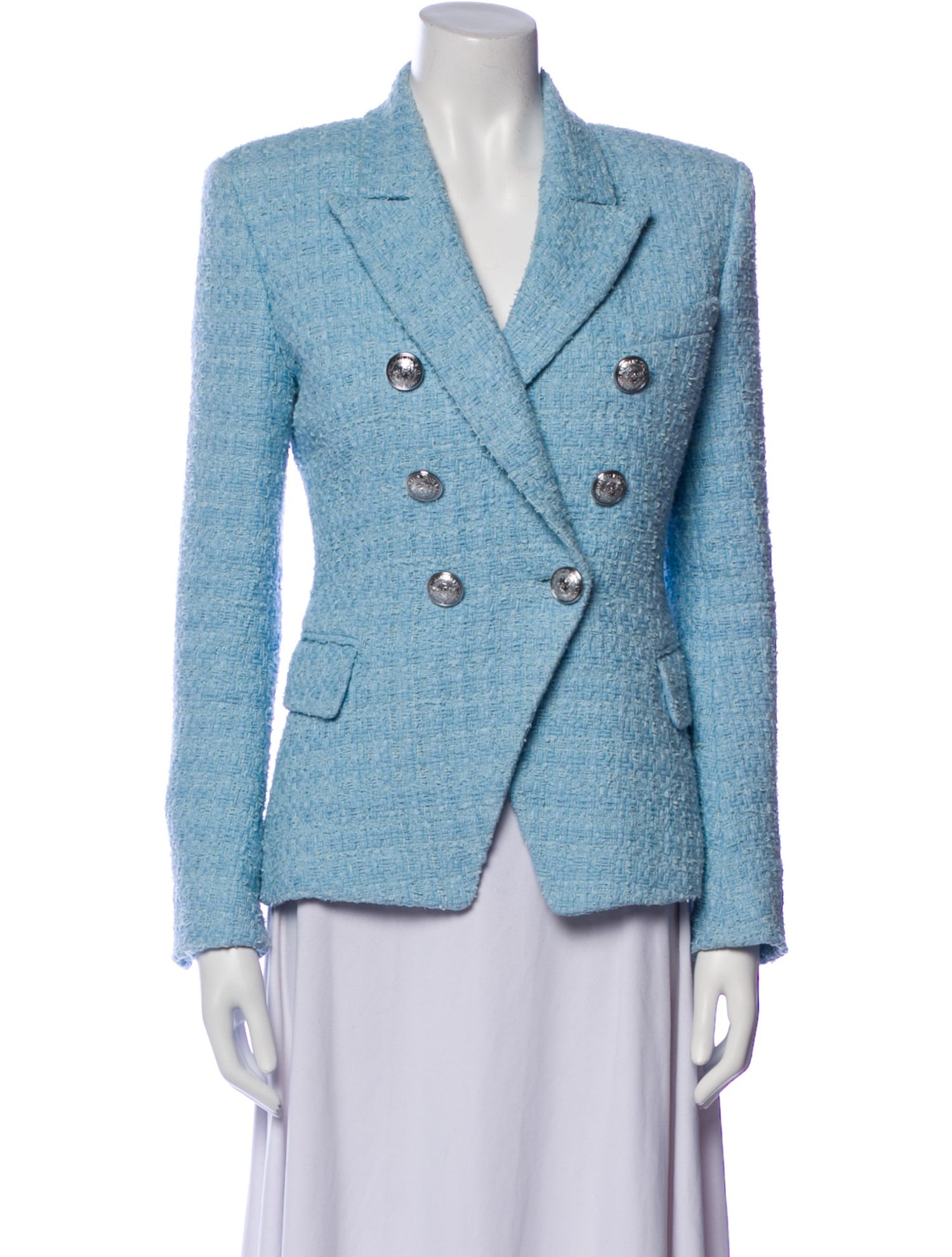 Balmain Tweed Pattern Blazer