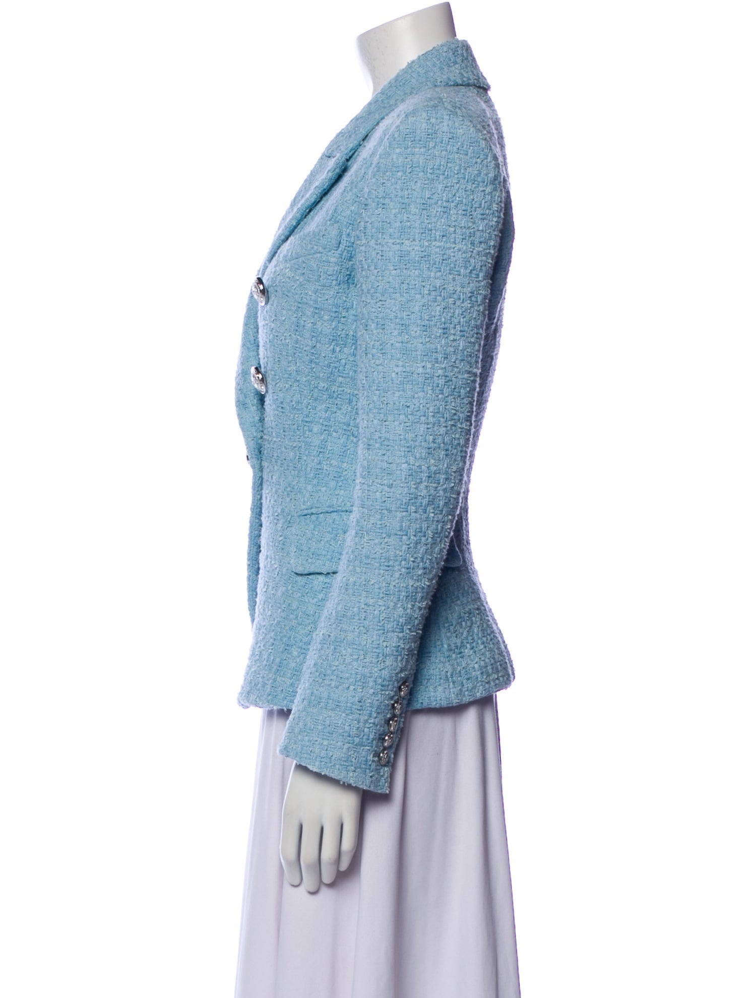 Balmain Tweed Pattern Blazer