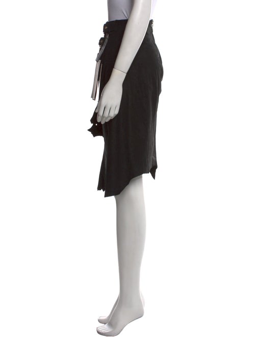 Balmain Calfskin Knee-Length Skirt