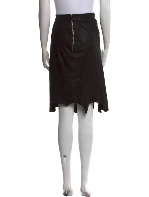 Balmain Calfskin Knee-Length Skirt