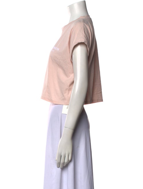 Balmain Crew Neck Short Sleeve Crop Top