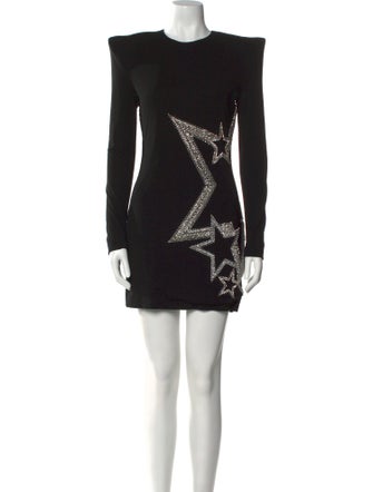 Balmain Crew Neck Mini Dress