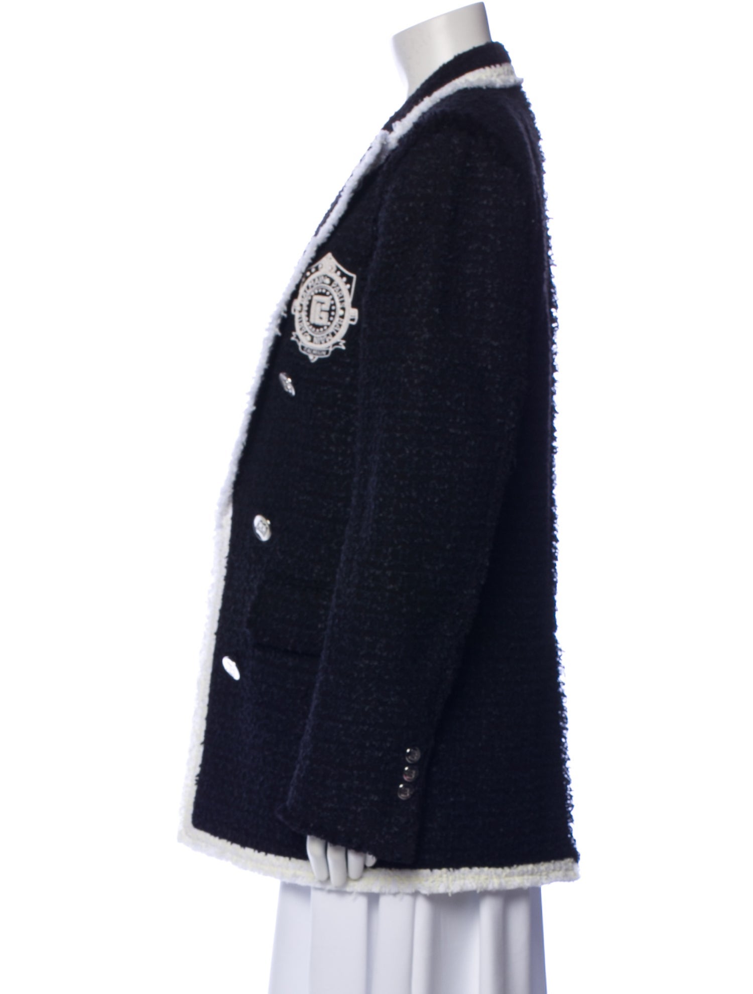 Balmain Tweed Printed Coat