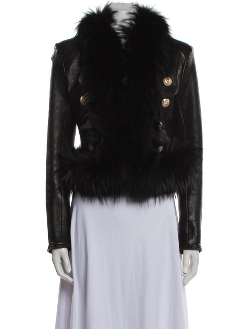 Balmain Lamb Leather Fur Jacket