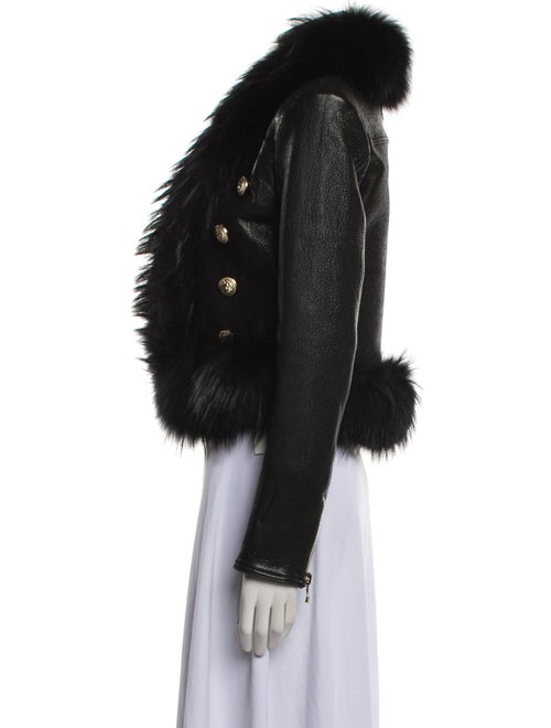 Balmain Lamb Leather Fur Jacket