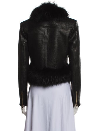 Balmain Lamb Leather Fur Jacket