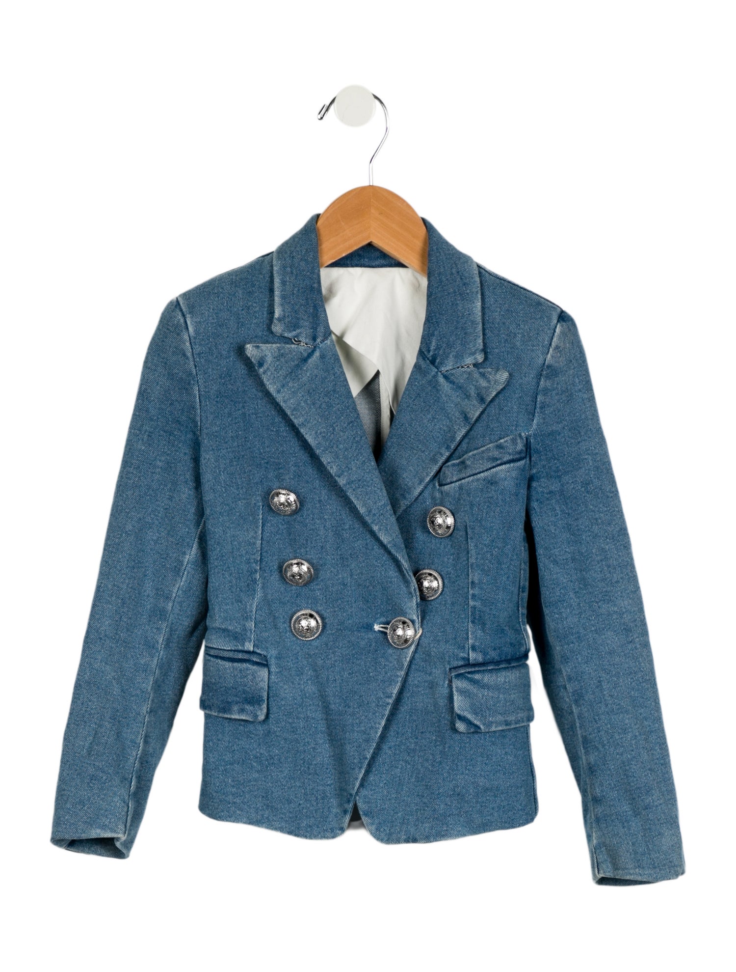 Balmain Girls' Double Breasted Blazer