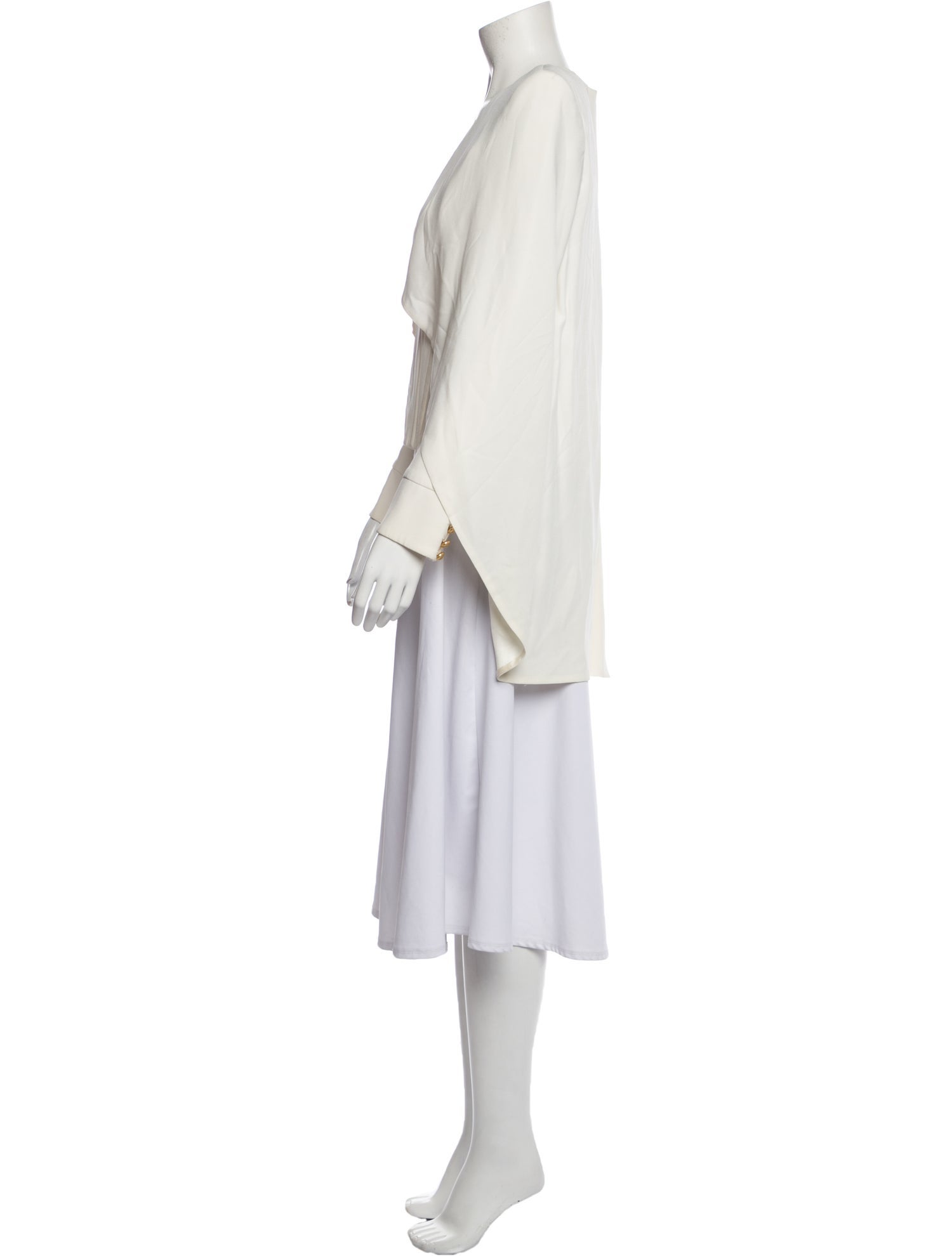 Balmain V-Neck Long Sleeve Blouse