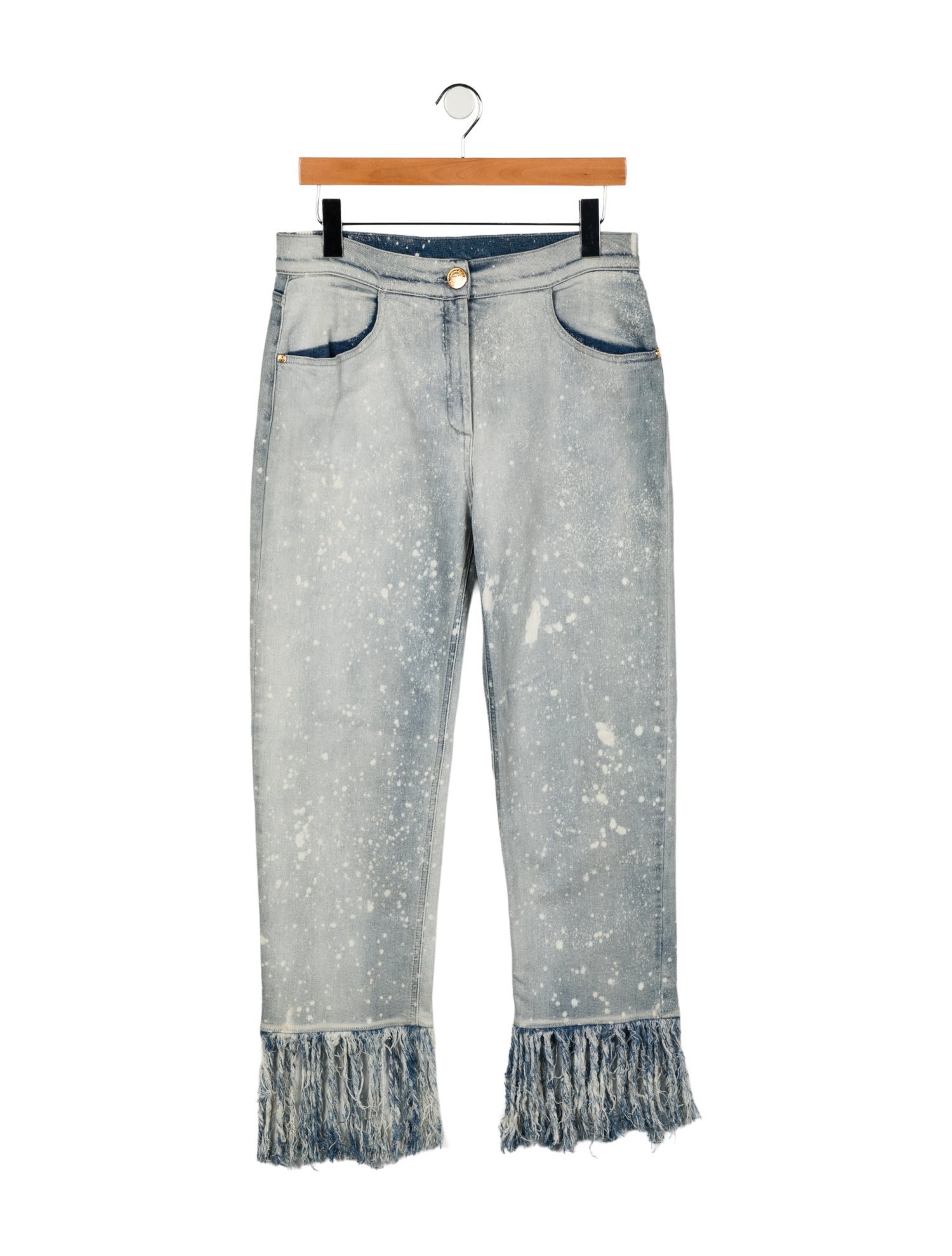 Balmain High-Rise Straight Leg Jeans