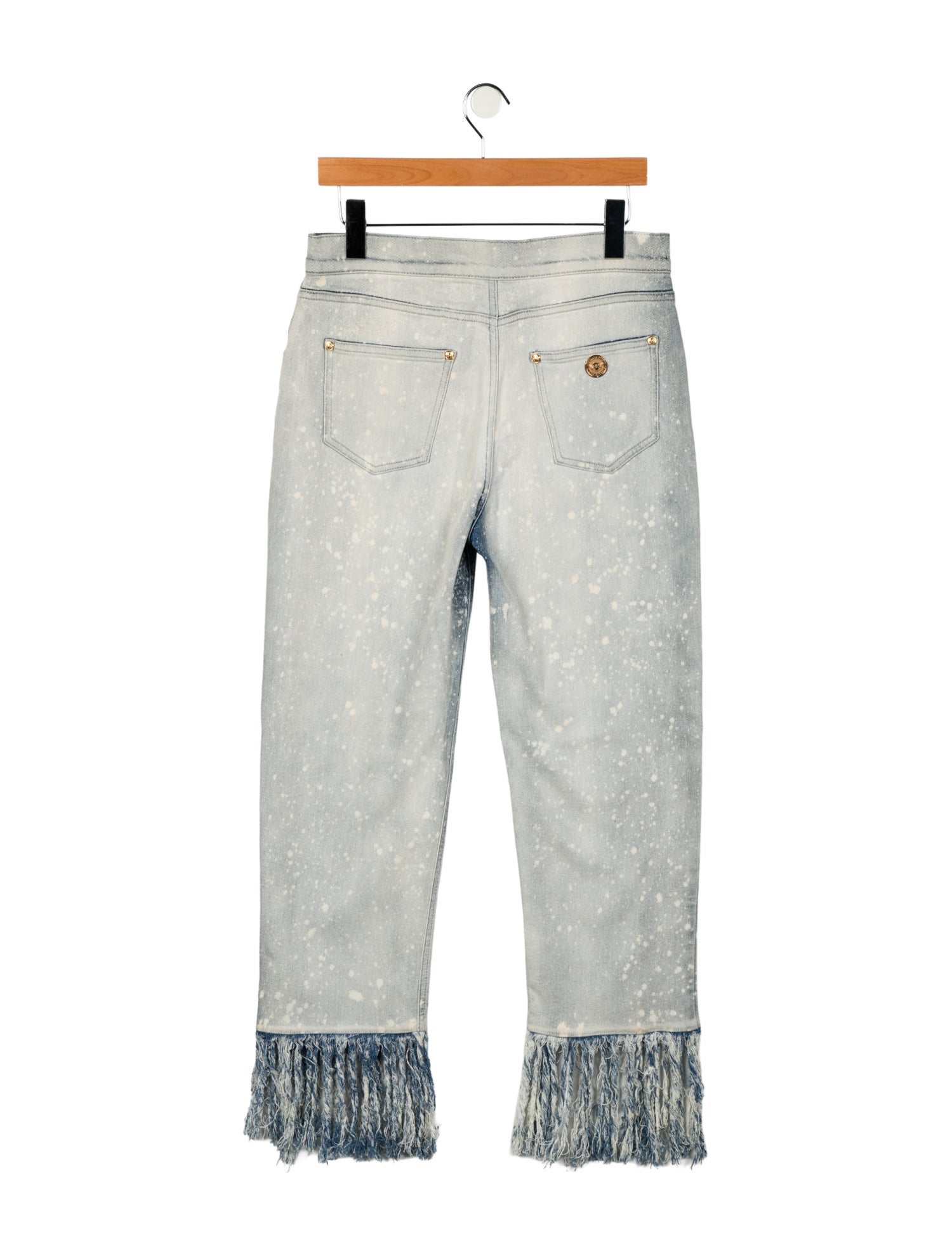 Balmain High-Rise Straight Leg Jeans