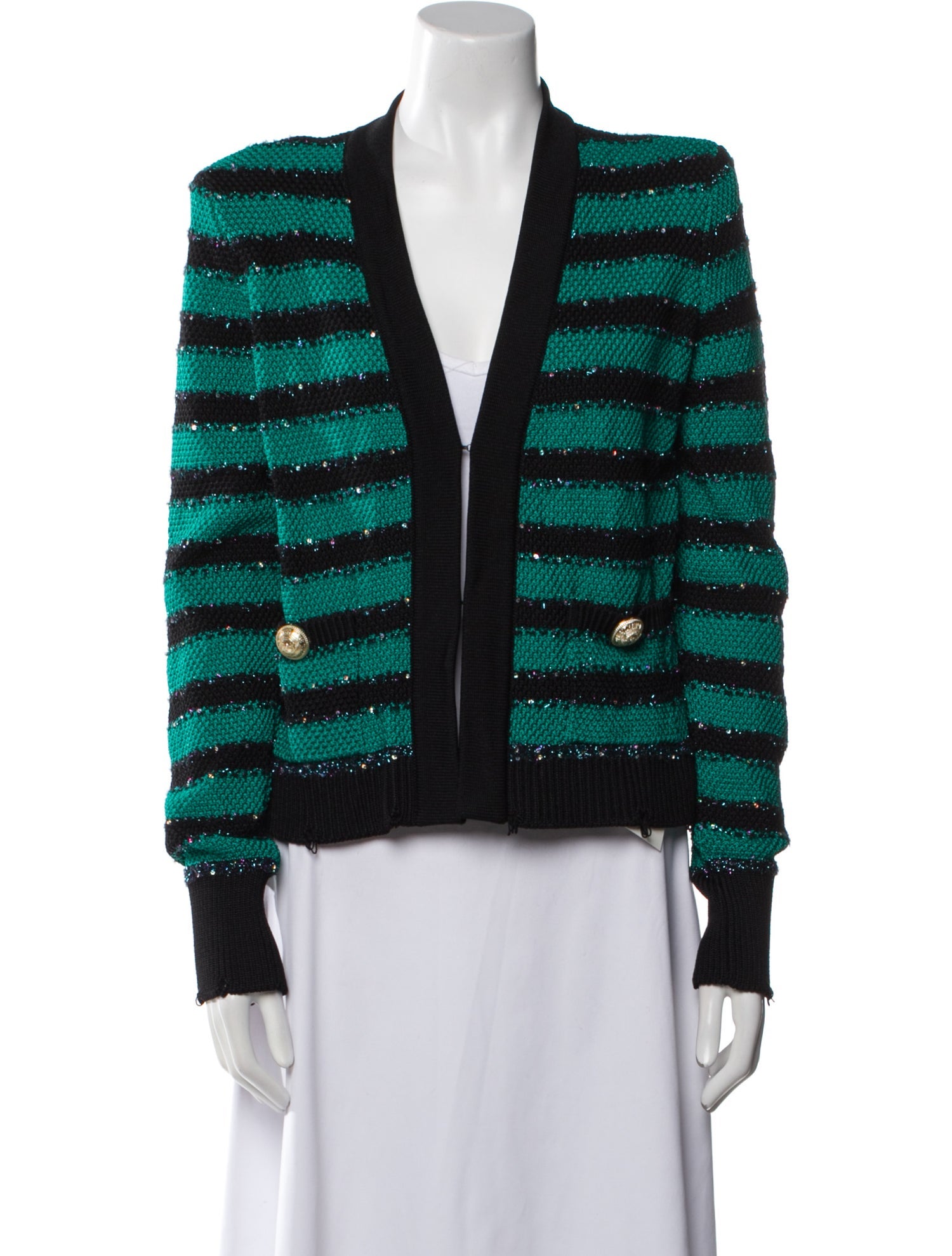 Balmain Striped Evening Jacket