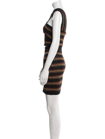 Balmain Wool Striped Skirt Set