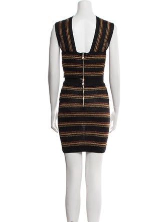 Balmain Wool Striped Skirt Set