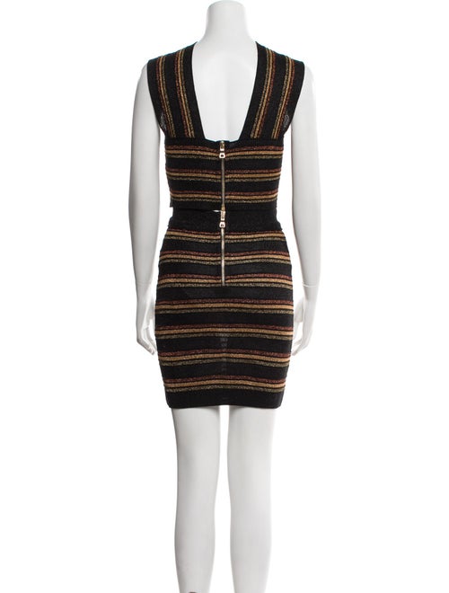 Balmain Wool Striped Skirt Set