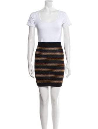 Balmain Wool Striped Skirt Set