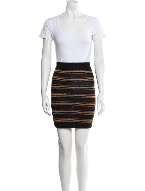 Balmain Wool Striped Skirt Set