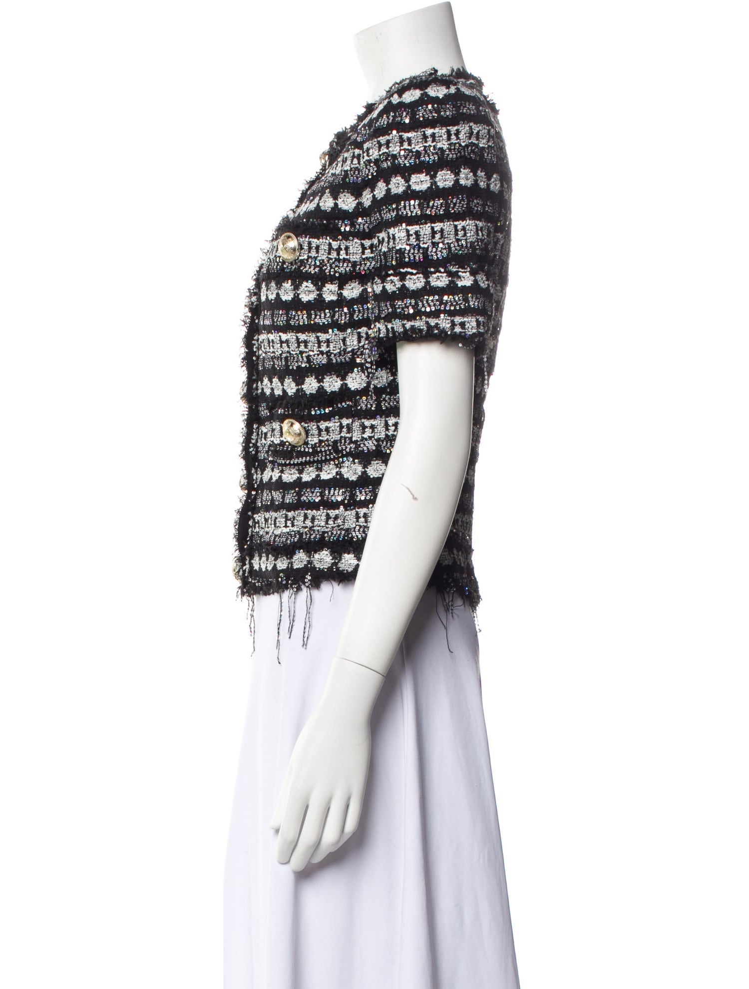 Balmain Tweed Pattern Evening Jacket w/ Tags