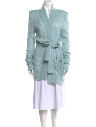 Balmain Mohair V-Neck Sweater