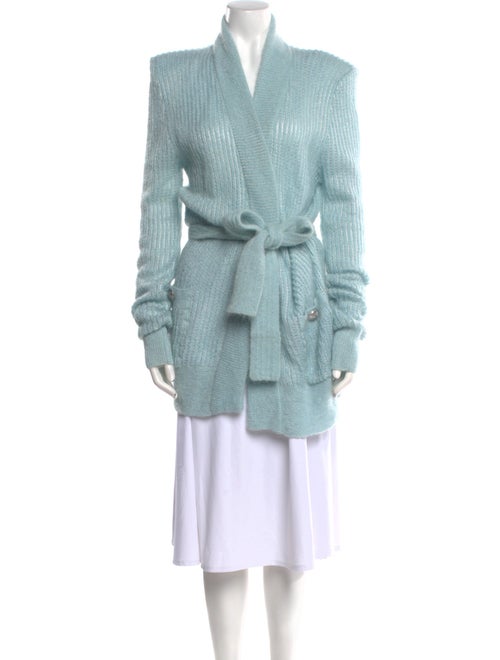 Balmain Mohair V-Neck Sweater