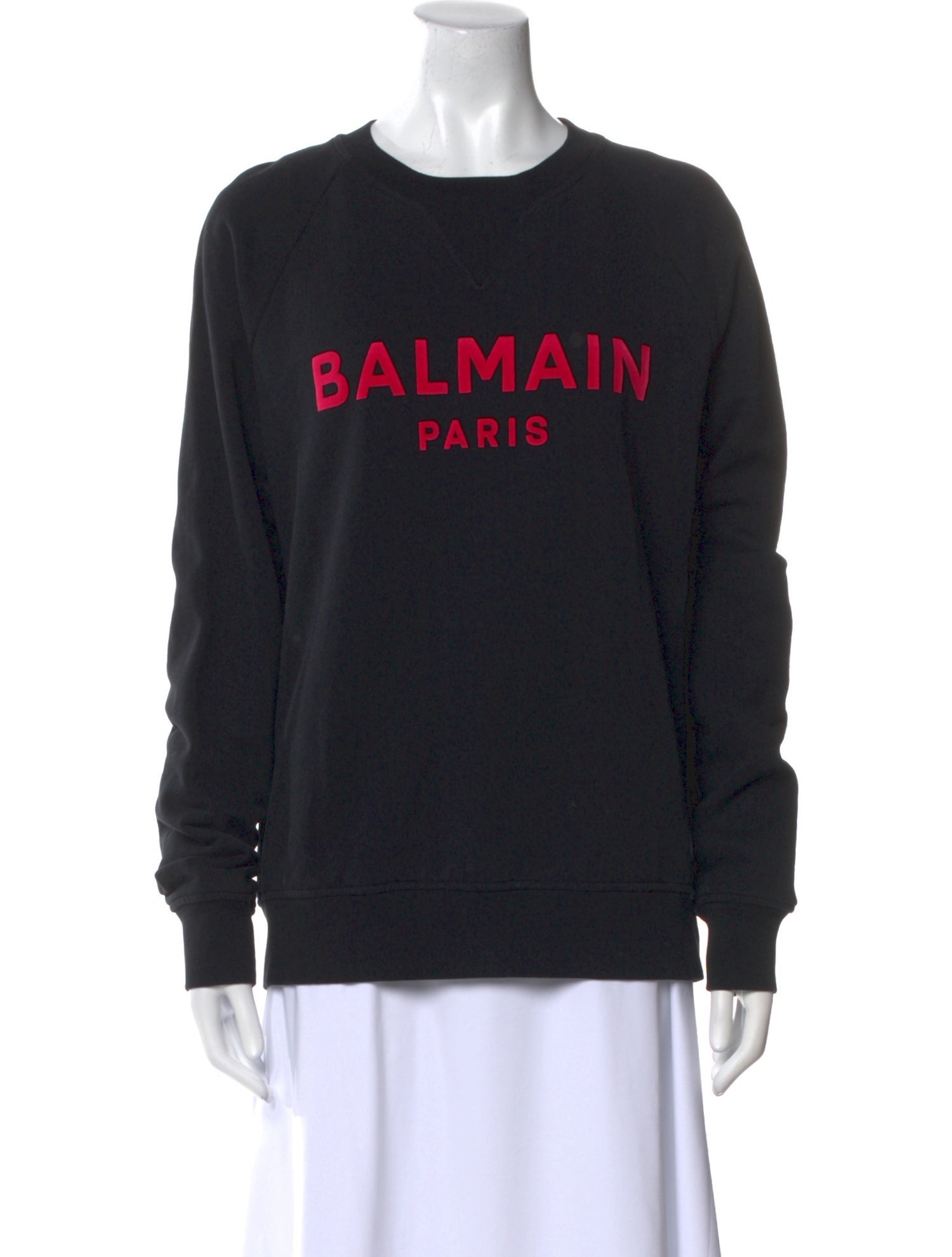 Balmain Graphic Print Crew Neck Sweatshirt