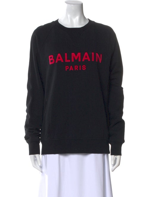 Balmain Graphic Print Crew Neck Sweatshirt