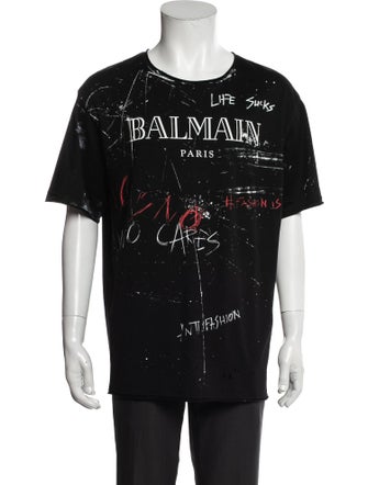 Balmain Graphic Print Crew Neck T-Shirt