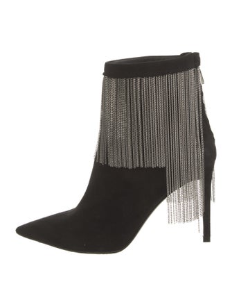 Balmain Suede Patterned Sock Boots