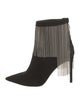 Balmain Suede Patterned Sock Boots