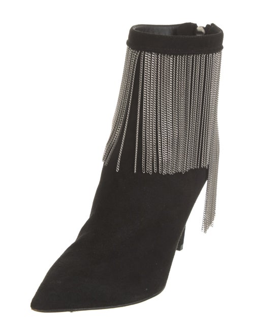Balmain Suede Patterned Sock Boots