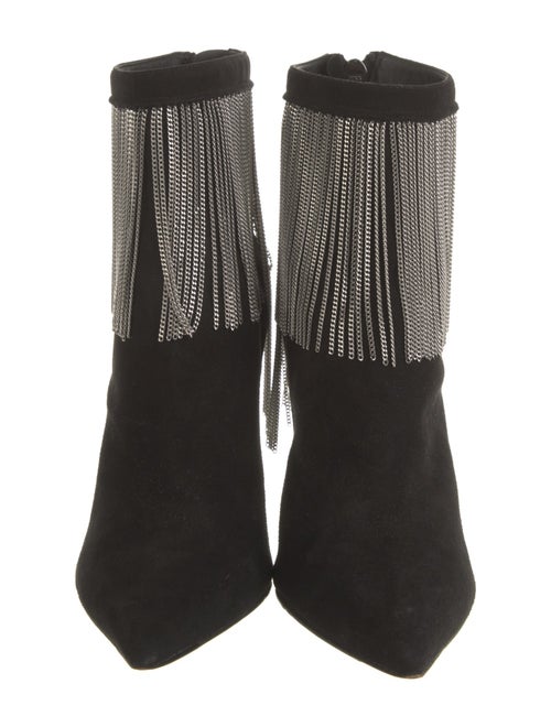 Balmain Suede Patterned Sock Boots
