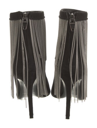 Balmain Suede Patterned Sock Boots