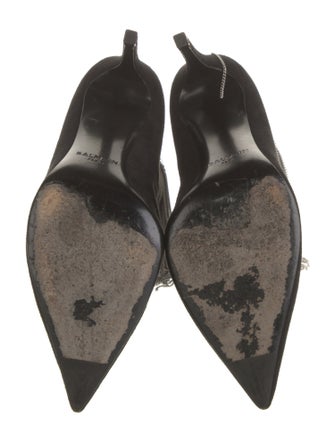 Balmain Suede Patterned Sock Boots