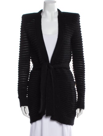 Balmain Mohair V-Neck Sweater