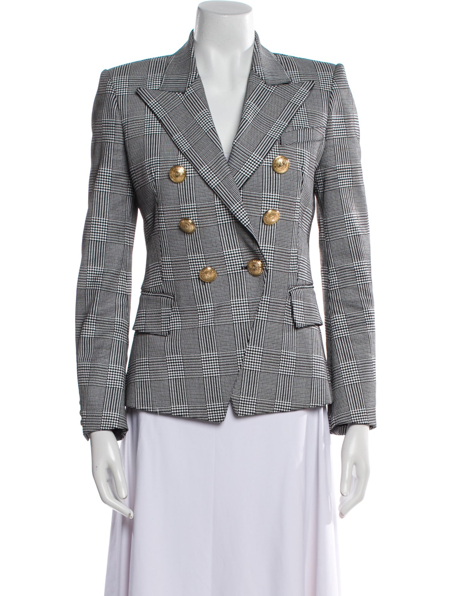 Balmain Houndstooth Print Blazer