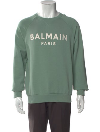 Balmain Graphic Print Crew Neck Pullover