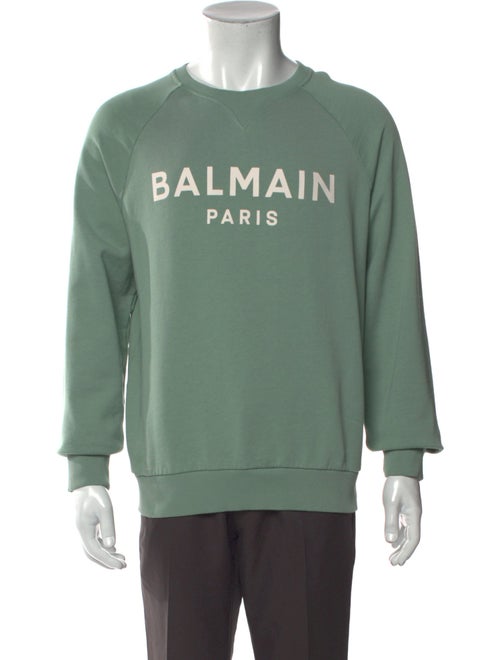 Balmain Graphic Print Crew Neck Pullover