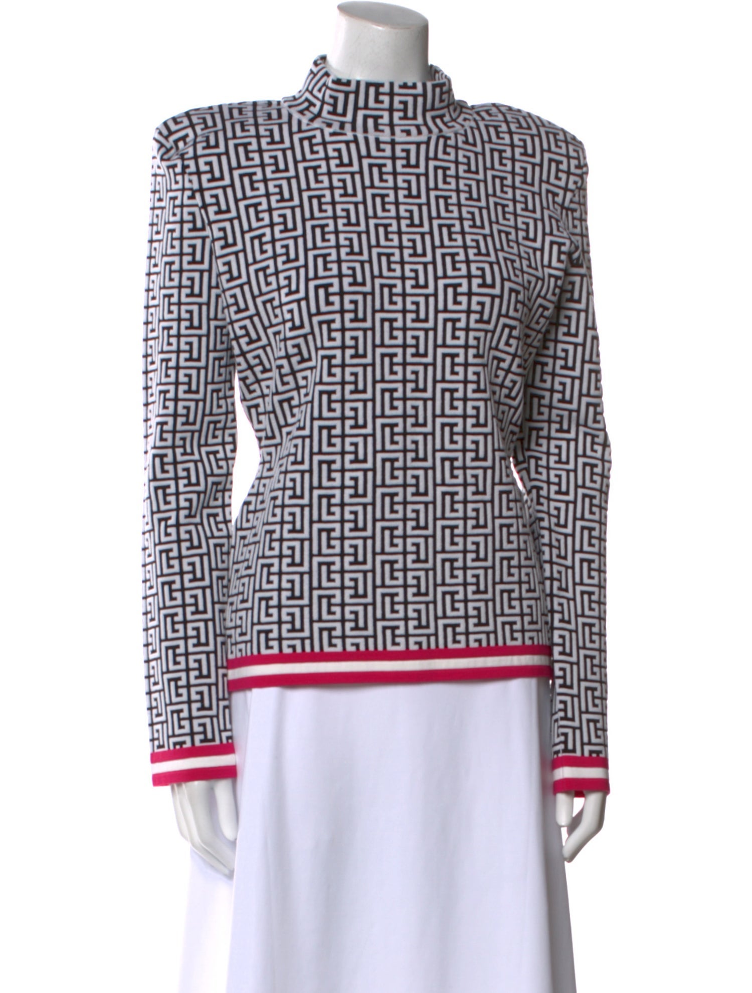 Balmain Wool Printed Sweater w/ Tags