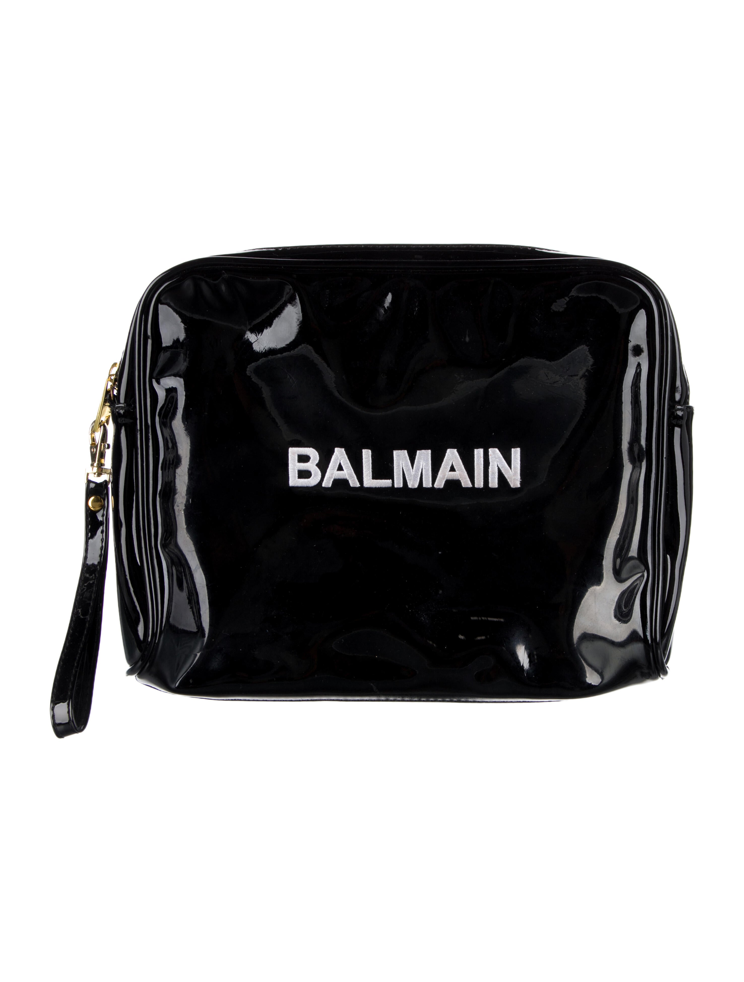 Balmain Patent Leather Cosmetic Bag