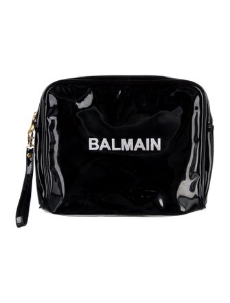 Balmain Patent Leather Cosmetic Bag