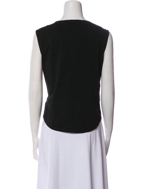 Balmain Graphic Print Scoop Neck Top